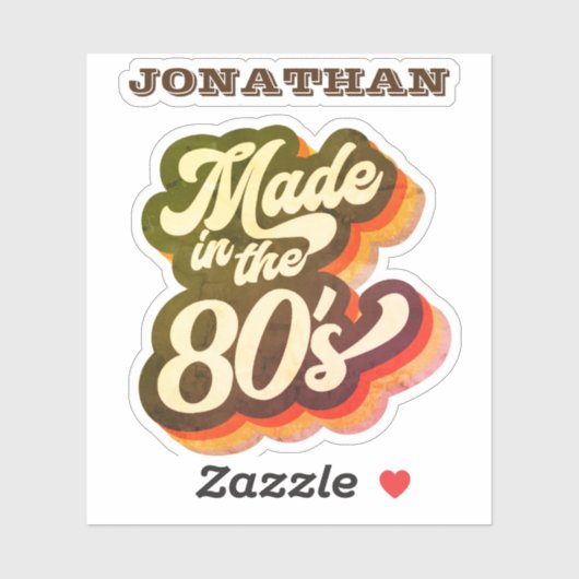 80年代1980年代のレトロ名でおもしろい引用文 シール (シート)