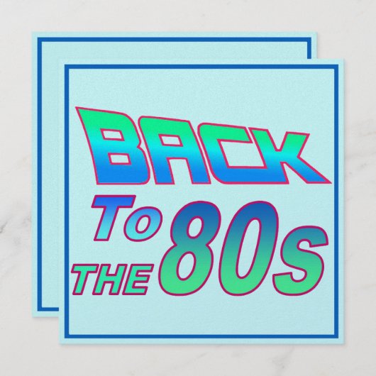 80年代2招待状 (正面/裏面)