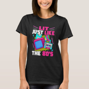 80年代80年代の美的ノスタルジア80年代と同じように点灯 Tシャツ