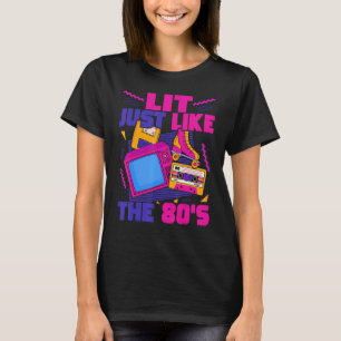 80年代80年代の美的ノスタルジア80年代と同じように点灯 Tシャツ