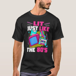 80年代80年代の美的ノスタルジア80年代と同じように点灯 Tシャツ