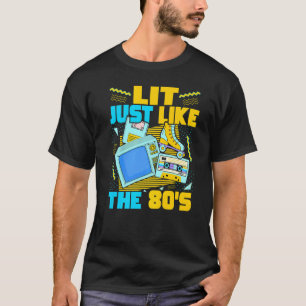 80年代80年代の美的ノスタルジア80年代と同じように点灯 Tシャツ