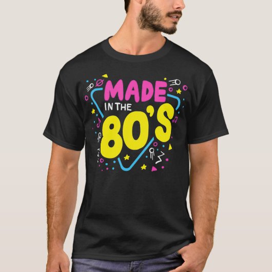 80年代80年代バースデーパーティーレトロテーマ Tシャツ (正面)