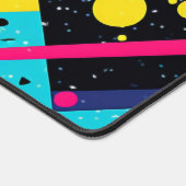 80年代80年代レトロ幾何学模様 デスクマット (コーナー)