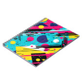 80年代80年代レトロ幾何学模様 ノートブック (左側)