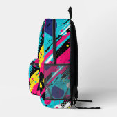 80年代80年代レトロ幾何学模様 プリントバックパック (右)