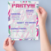 80年代80年代ヴィンテージカラーメドレスプラッシュアートガール チラシ (手)