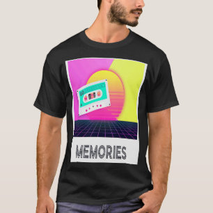 80年代90年代のレトロなテーマパーティー衣装ヴィンテージカセット Tシャツ