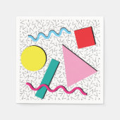 80年代90年代のレトロメンフィスモダン・パターン・ナプキンス スタンダードカクテルナプキン (正面)