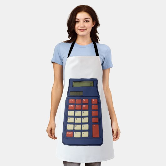 80年代90年代の計算機数学学校ノスタルジア エプロン (着用した状態)