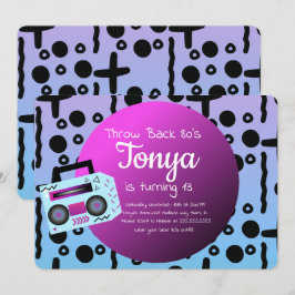 80年代90年代パーティーオンブレヴィンテージBOOMBOX懐かしさ 招待状