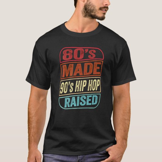 80年代90年代ヒップホップ育て90年代ヒップホップ大好き Tシャツ (正面)