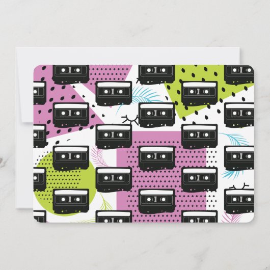 80年代90年代ピンクガールコラージュカセット サンキュー 招待状 (裏面)