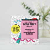 80年代90年代モダンレトロメンフィスパターン招待状 招待状 (スタンド正面)