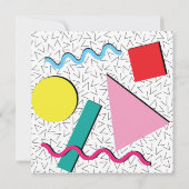 80年代90年代モダンレトロメンフィスパターン招待状 招待状 (裏面)