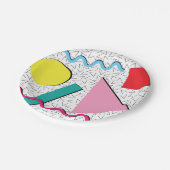 80年代90年代レトロメンフィスモダンパターン ペーパープレート (アングル)