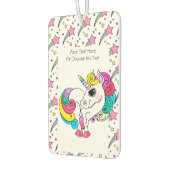 80年代90年代レトロレインボースターズホワイトユニコーン カーエアーフレッシュナー (左)