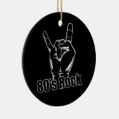 80年代90年代ロックバンドコンサート観客ハンドミュージック セラミックオーナメント (右)