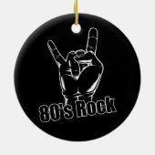 80年代90年代ロックバンドコンサート観客ハンドミュージック セラミックオーナメント (裏面)
