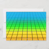 80年代90年代 ネオン グロー グリッド エイティーズ 誕生日パーティー 招待状 (裏面)