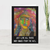 80年代「ヘアバンド」誕生日 カード (正面)