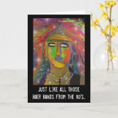 80年代「ヘアバンド」誕生日 カード (黄色い花)