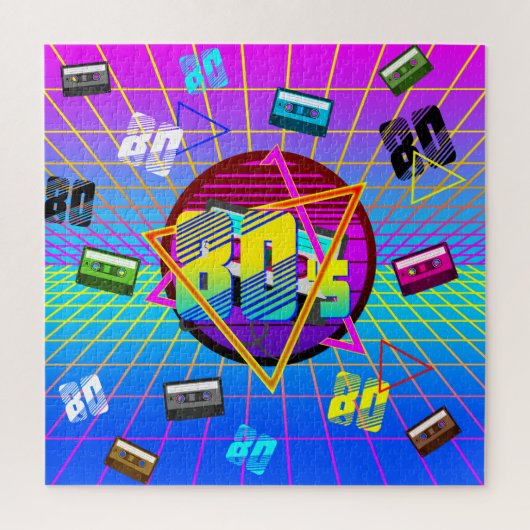 80年代 レトロ オールドスクール カセットテープ ジグソーパズル (縦)