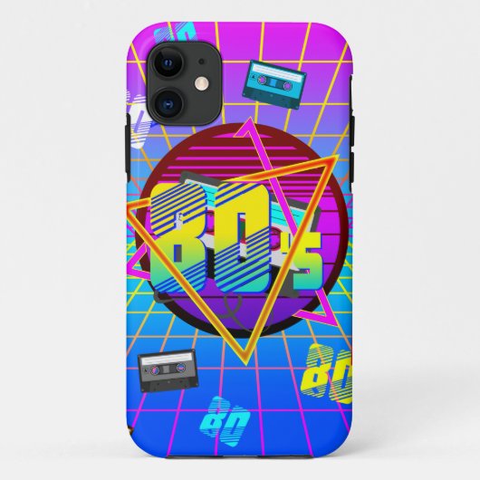 80年代 レトロ オールドスクール カセットテープ Case-Mate iPhoneケース (裏面)