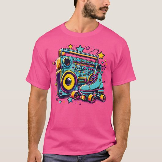 80年代 ローラー スケート ギャル Tシャツ (正面)