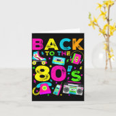 80年代 ヴィンテージスタイル レトロな80'sへ戻ろう カード (黄色い花)