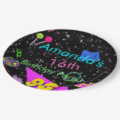 80年代、80年代に戻る、あらゆる年齢のプレート ペーパープレート (アングル)