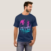 80年代 80年代 90年代 パームツリー ビーチスタイル フレンズ Tシャツ (正面フル)