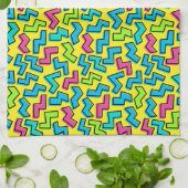 80年代/90年代のネオン キッチンタオル (折り畳み)