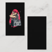 80年代・90年代ヒップホップ音楽女子カセットラジオ 名刺 (正面/裏面)