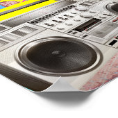 80年代/90年代レトロな誕生日パーティーのインスタグラム写真 ポスター (角)