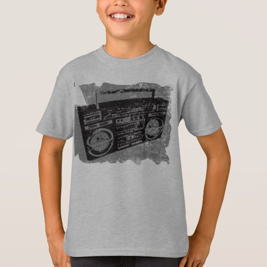 80年代 90年代 ブームボックス クール レトロ Tシャツ (正面)