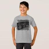 80年代 90年代 ブームボックス クール レトロ Tシャツ (正面フル)