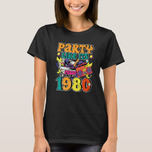 80年代 90年代 レトロ ヴィンテージ ホワイトデザインでパーティを楽しもう Tシャツ