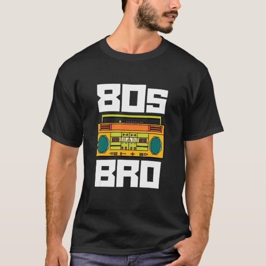80年代Bro 1980年代のパーティー80年代Brother Boombox Ra Tシャツ (正面)