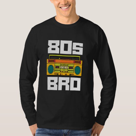 80年代Bro 1980年代のパーティー80年代Brother Boombox Ra Tシャツ (正面)