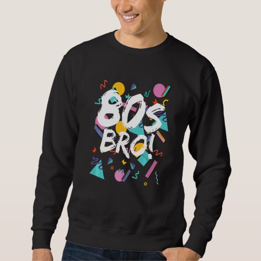 80年代Bro 1980年代パーティー80年代スタイルPattern Brothe スウェットシャツ (正面)