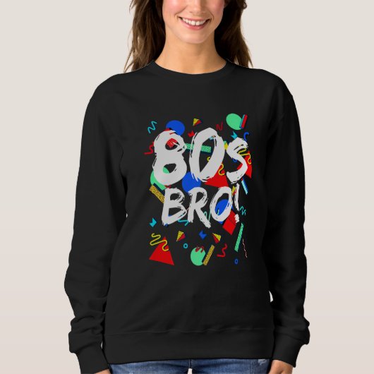 80年代Bro 1980年代パーティー80年代スタイルPattern Brothe スウェットシャツ (正面)
