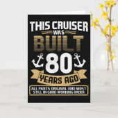 80年前のビンテージ 80歳 80歳の誕生日 カード (黄色い花)