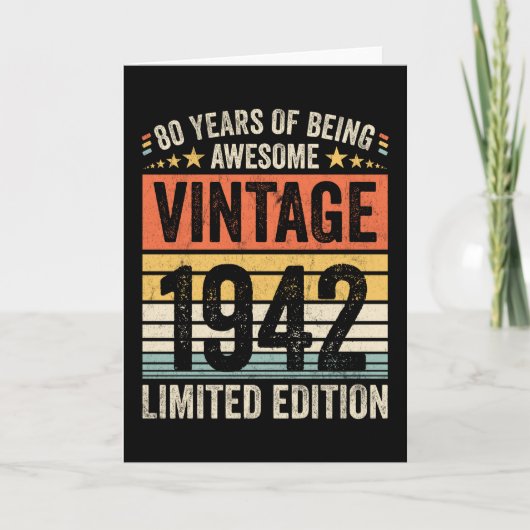 80年間の素晴らしさ ヴィンテージ1942 カード (正面)
