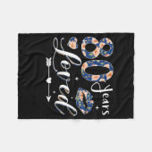 80年、花の母が愛された1942年80日 フリースブランケット (正面(横))