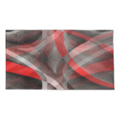 80度赤白と灰色のレイヤカーブ 枕カバー (裏面-左)