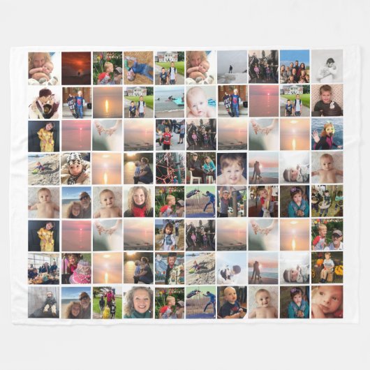 80枚のユニーク写真や画像や引用文など フリースブランケット (正面(横))