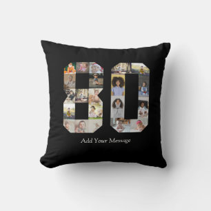80枚の写真の壁掛け クッション