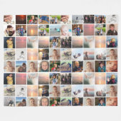 80枚の写真または画像または引用文 フリースブランケット (正面(横))