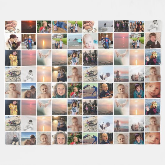 80枚の写真または画像または引用文 フリースブランケット (正面(横))